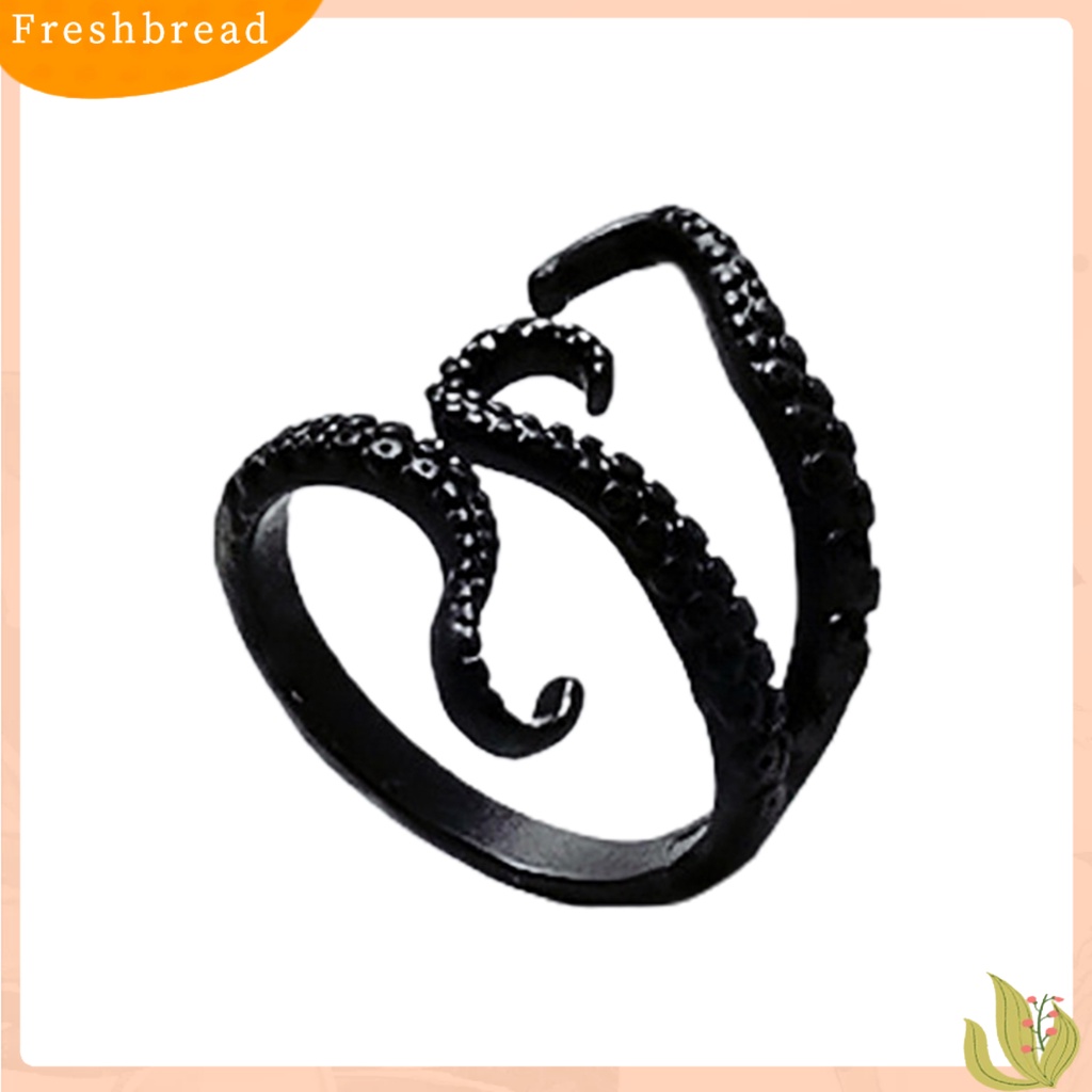 &lt; Freshbread &gt; Sederhana Punk Adjustable Bentuk Gurita Jari Cincin Pria Cincin Perhiasan Aksesori