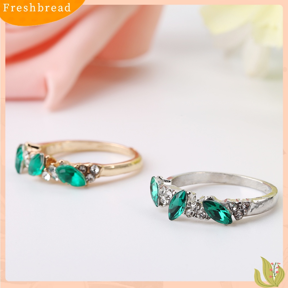 &lt; Freshbread &gt; Wanita Elegan Vintage Berlian Imitasi Jari Buku Jari Cincin Hadiah Fashion Perhiasan