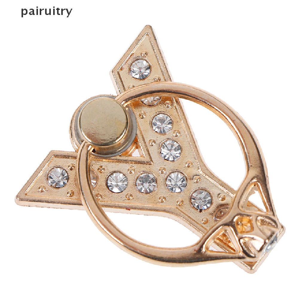 Prt Berlian Logam Huruf Jari Cincin smartphone stand holder Handphone holder PRT