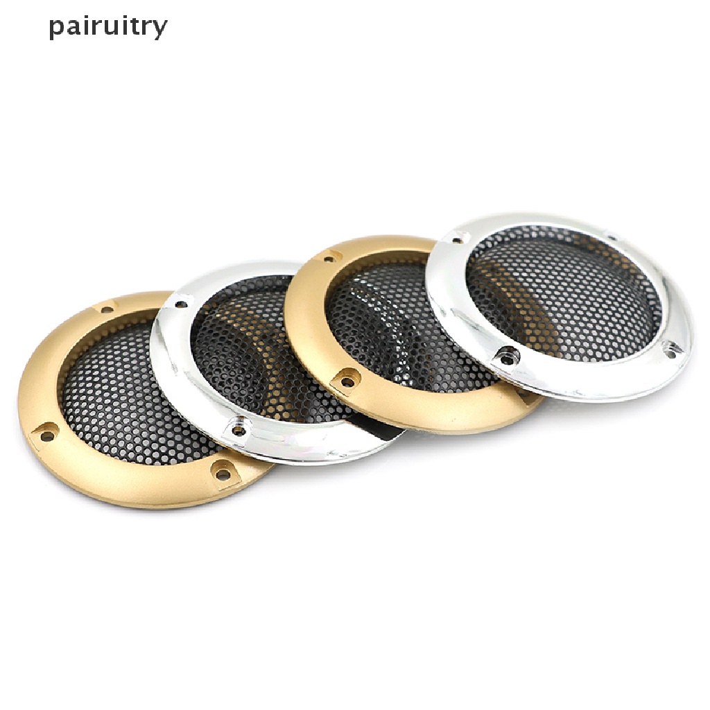 Prt 2pcs cover speaker Audio 2inci Lingkaran Hias metal mesh grille PRT