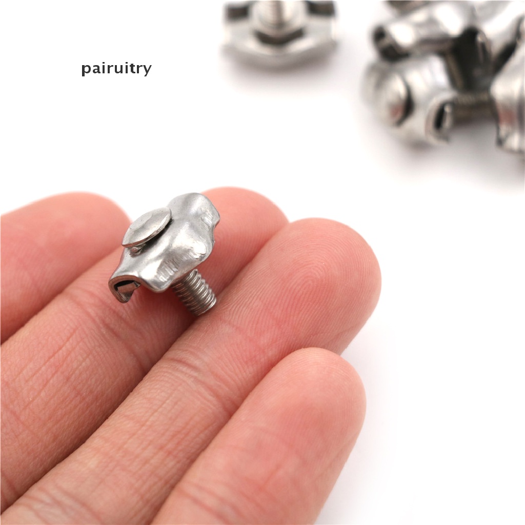 Prt New Tali Kabel Kawat Stainless Steel 10x simplex wire rope grips Klem Jangka Sorong 2mm Hot 10x Stainless Steel wire cable rope simplex wire rope grips Klem Jangka Sorong 2mm Hot Sal