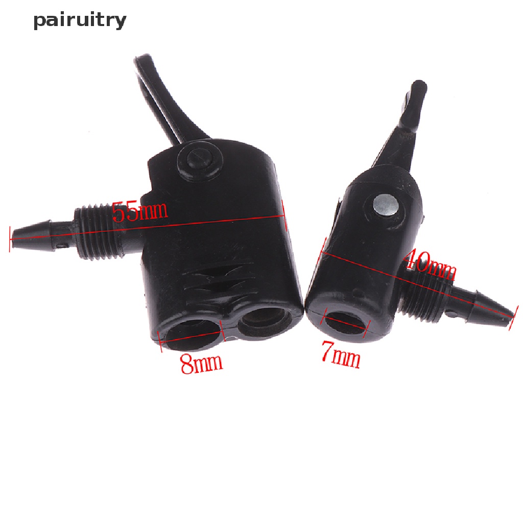 Prt 1PC Adapter Selang Nozzle Pompa Sepeda Konverter Klep Pemompa Kepala Ganda/Tunggal PRT