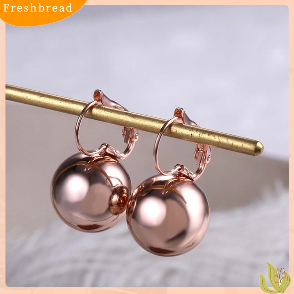 &lt; Freshbread &gt; 1pasang Drop Earrings Elegan Vintage Halus Bulat Kilau Terang Hias Hadiah Wanita Berbentuk Bola Liontin Hoop Earrings Perhiasan Untuk Pakaian Sehari-Hari