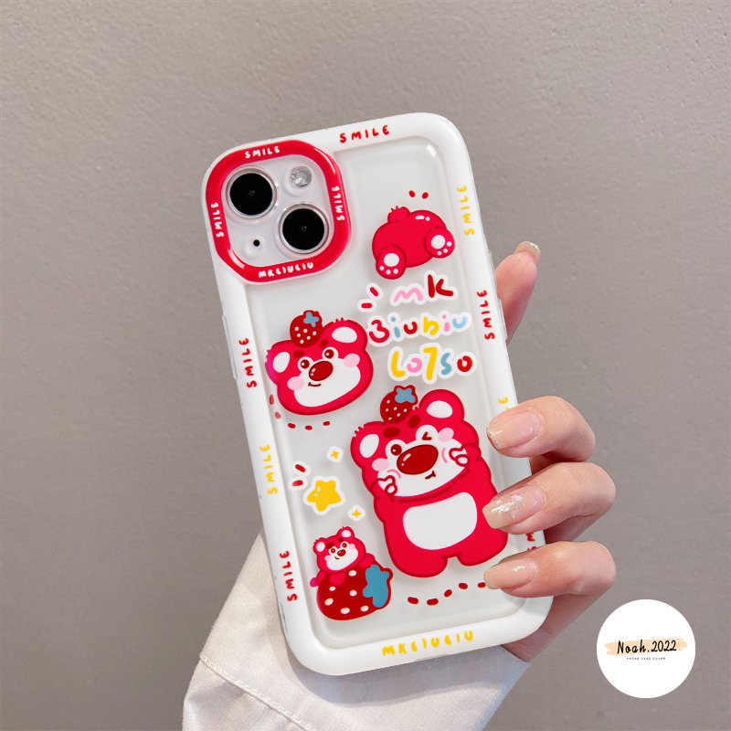 Toy Story Strawberry Bear Manyo Case Vivo Y22 Y93 Y15 Y12i Y35 Y02 Y11 Y12 Y30 Y33s Y15A Y91 Y15s Y12s Y01 Y20 Y17 Y21 Y20i Y21s Y91C Y22s Y50 Y95 Sarung Airbag Lembut Shockproof