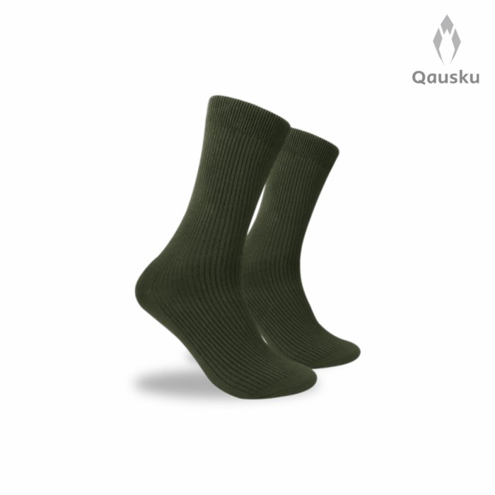 Kaos Kaki RIB, Setengah Betis, Warna Hijau Army