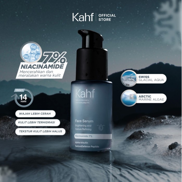 Serum wajah pria Kahf Brightening and Texture Refining Face Serum