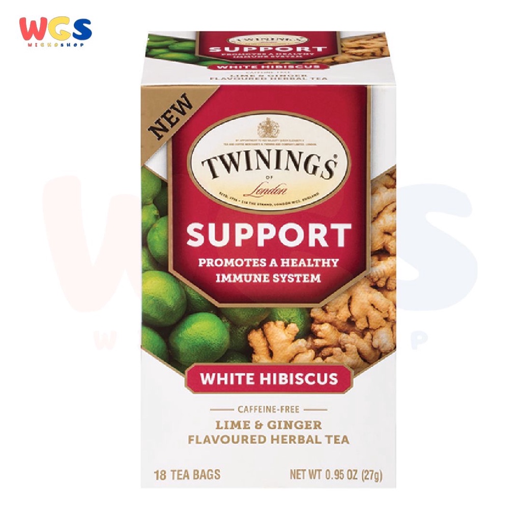 Twinings of London Support Immune System White Hibiscus Tea 18p x 1.5g