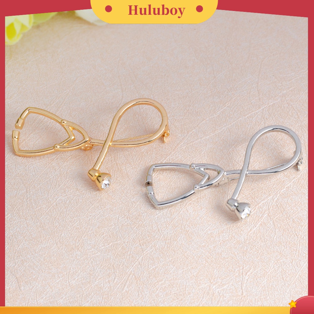 {Ready Stock} Bros Tahan Lama Reusable Stetoskop Bentuk Unisex Vintage Brooch Untuk Kerja