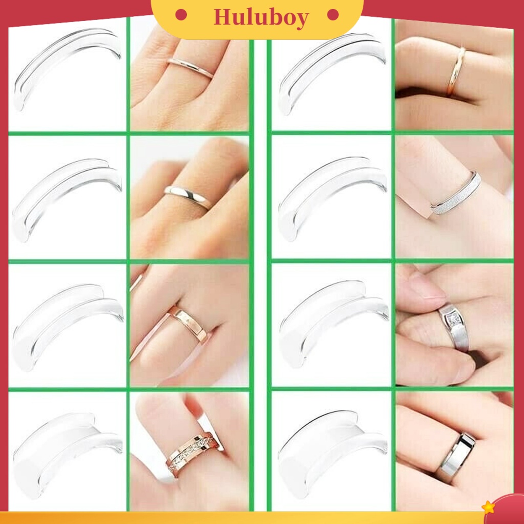 {Ready Stock} 8Pcs TPU Transparan Ukuran Cincin Pengecil Adjuster Perhiasan Penjaga Tak Terlihat Re-sizer