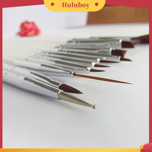 {In Stock} 12x Nail Art Polish Lukisan Serut Pens Brush Tips Tools Set UV Gel Nail Brushes