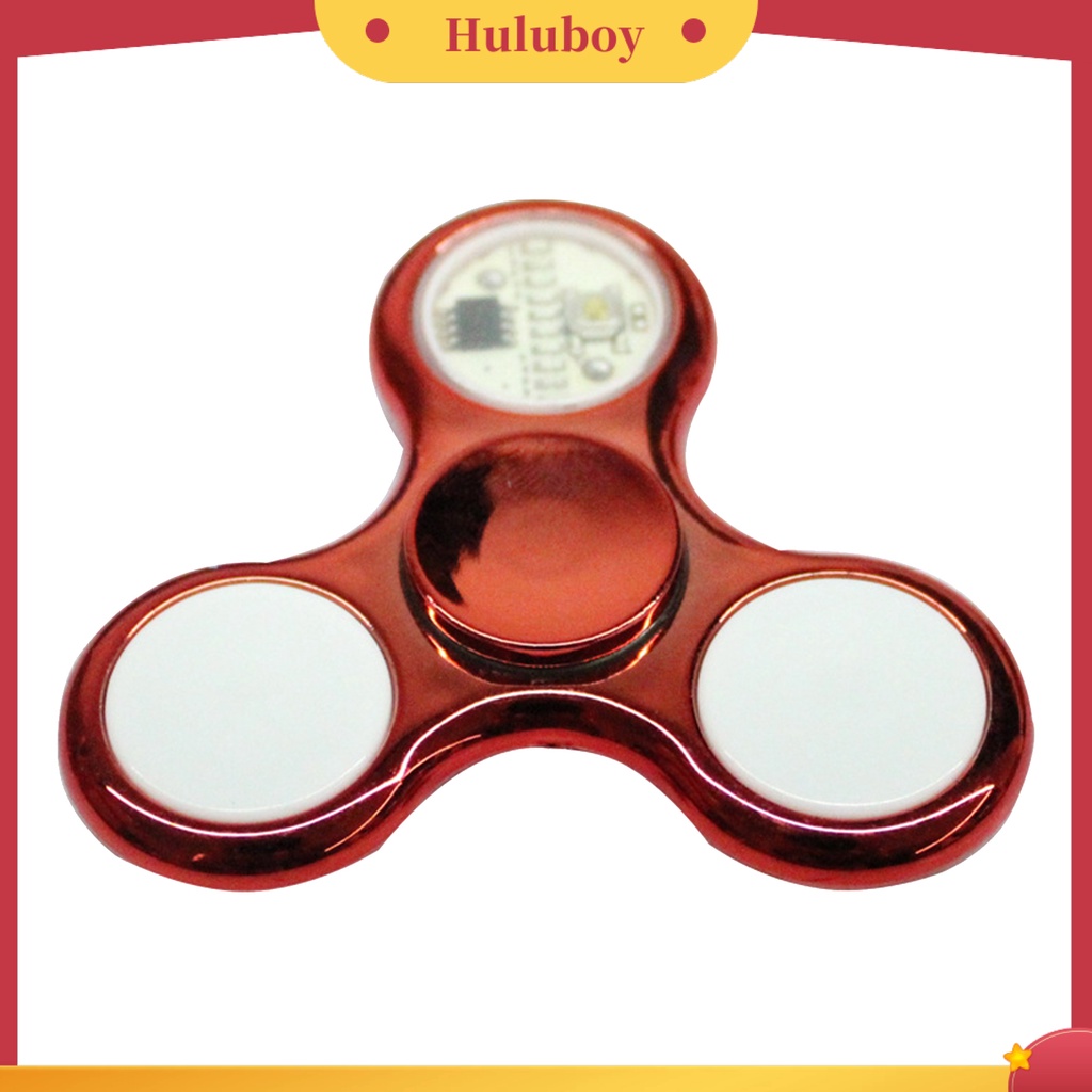 {In Stock} Spinner Jari Berputar Efek Cahaya Pola Berubah LED Electroplate Finger Fidget Hand Spinner Untuk Rumah