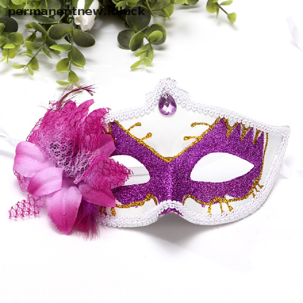 [luckypermanentnew] Kostum Kerudung Topeng Seksi Lady Dance Pesta Berlian Venetian Mask Cosplay Party [ID]