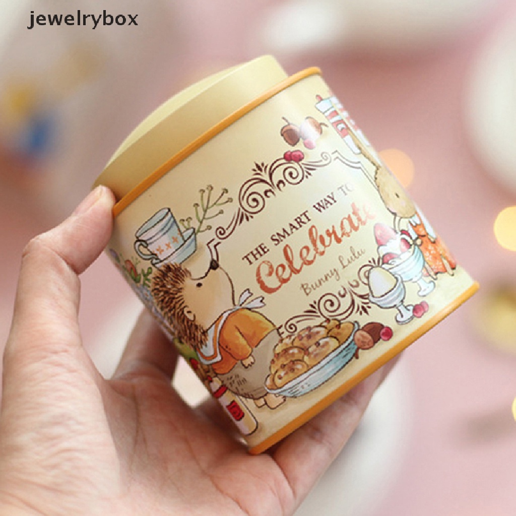 [jewelrybox] Mini Floral Iron Tin Case Sealed Berbunga Kotak Penyimpanan Teh Candy Boxes Butik