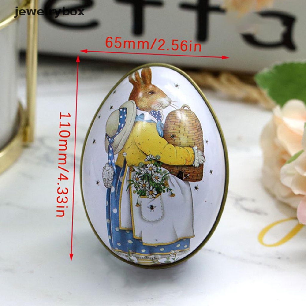 [jewelrybox] Easter Box Candy Tin Tins Boxes Gift Cookie Storage Tinplatelids Telur Toples Butik