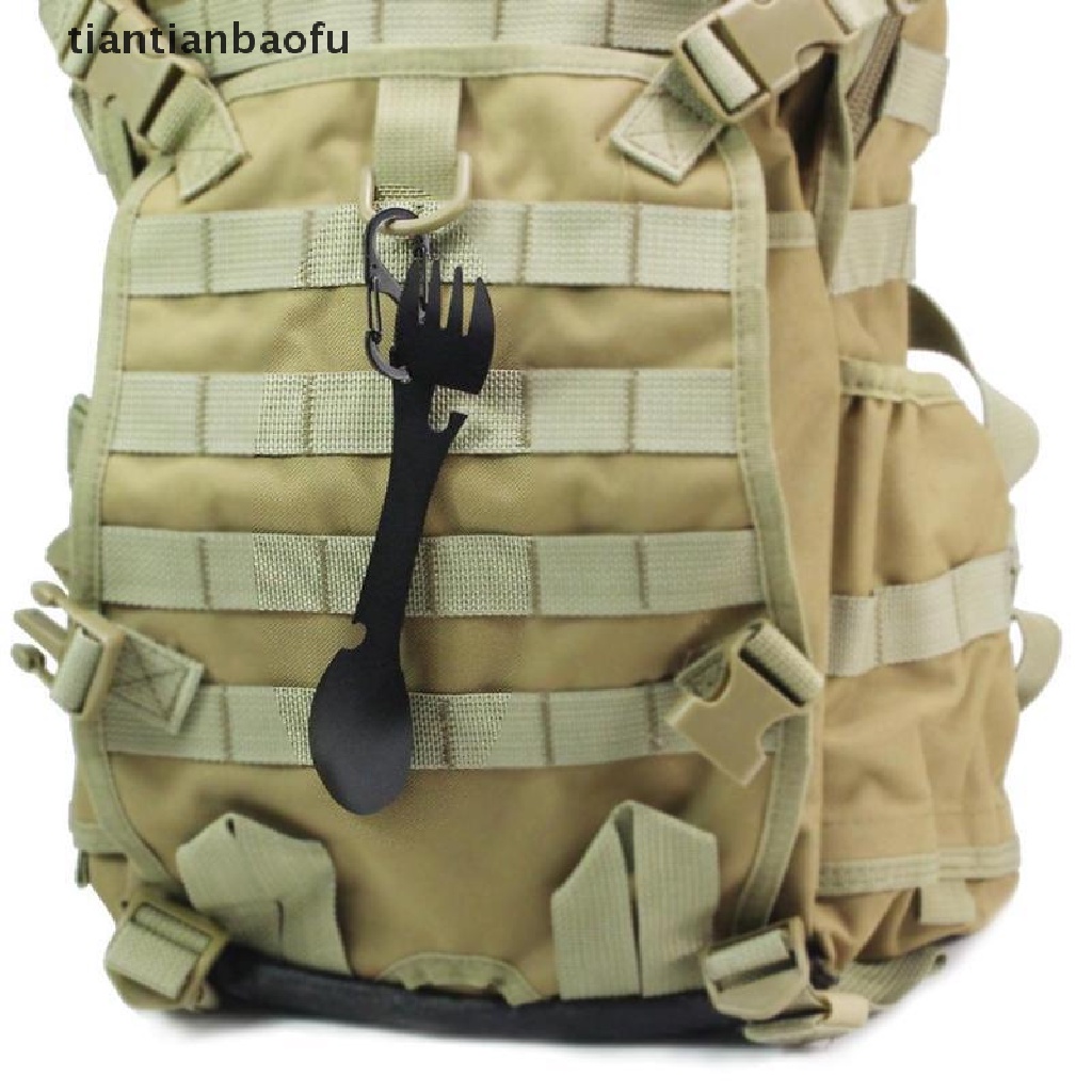 [tiantianbaofu] Alat Survival Outdoor 5in1 Camping Kit Multifungsi Garpu Praktis Kn Butik