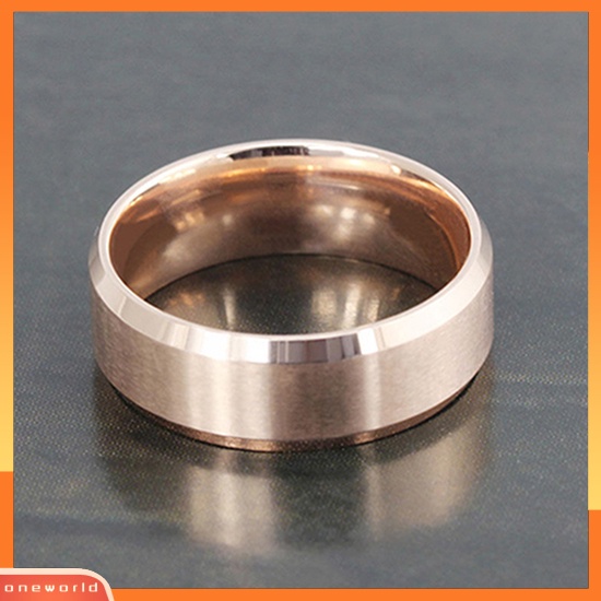 Fashion Perhiasan Cincin Pasangan Unisex Model Cincin Band Bahan Titanium untuk Cincin Pernikahan