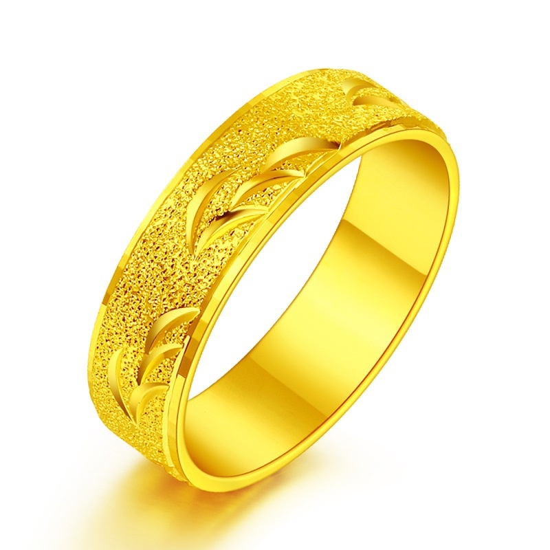 Goldkingdom Aksesoris Perhiasan Fashion Ready Stock Pribadi Sederhana Berlapis Emas Cincin Pria Cincin Cincin