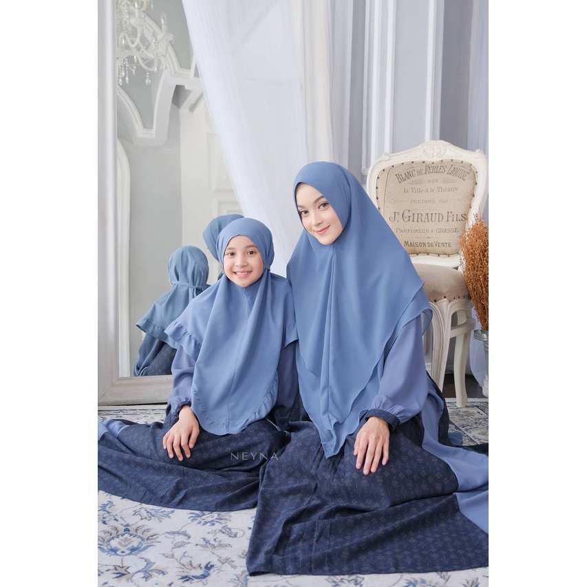 Gamis Couple Kids & Mom 2024 Halwa Nawasena by Neyna (Navy)