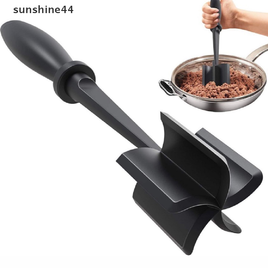 Sunshine Premium Penahan Panas Meat Chopper Smasher Untuk Hamburger Daging Giling Sapi Turkey Masher Utensil Ground Beef Chopper Kitchen ID