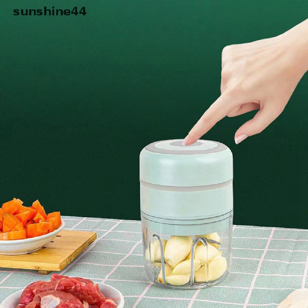 Sunshine Alat Perajang Bawang Putih Mini Elektrik, Vegetable Chopper ID