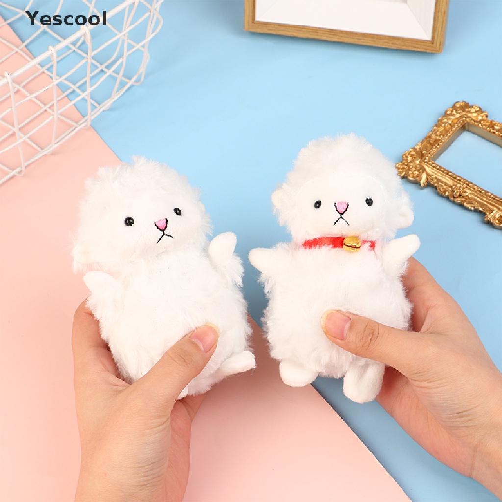 Yescool 15cm Boneka Domba Lucu Gantungan Kunci Mewah Kawaii Aksesoris Plushies Cowok Cewek Keyring ID