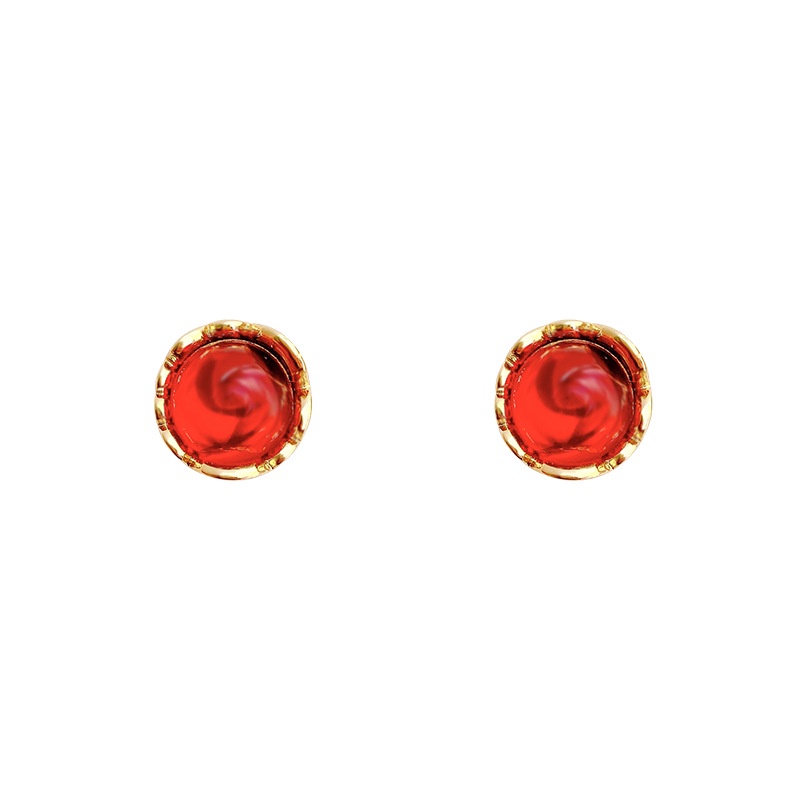 Anting Indah Melingkar Merah Rasa Desain Yang Dipersonalisasi Anting Tinggi -end Earrings2023Model Baru