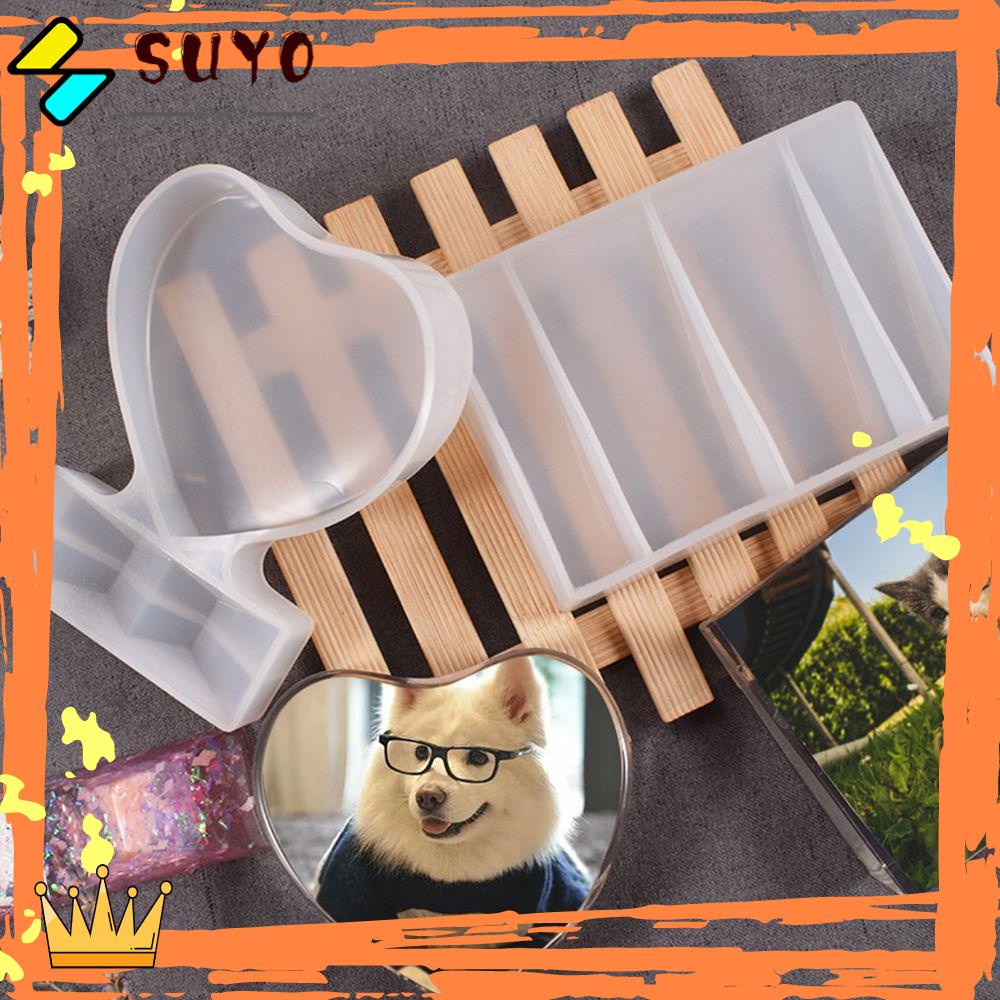 Suyo Cetakan Resin DIY Kerajinan Resin Liontin Cinta Hati Membuat Perhiasan Alat Cetakan Silikon