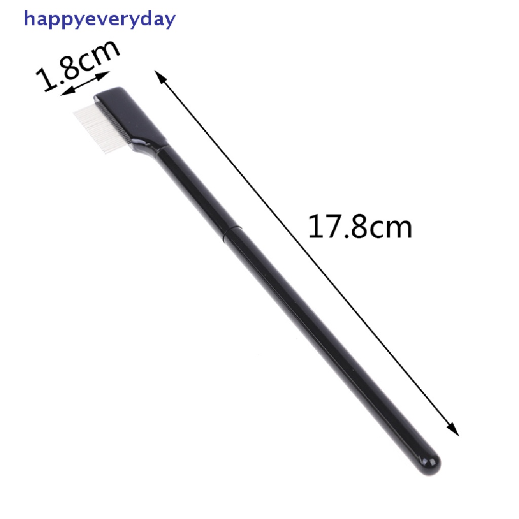 [happy] 1pcs Steel Sikat Ekstensi Sisir Alis Bulu Mata Sisir Logam Makeup Brushes Alat [ID]