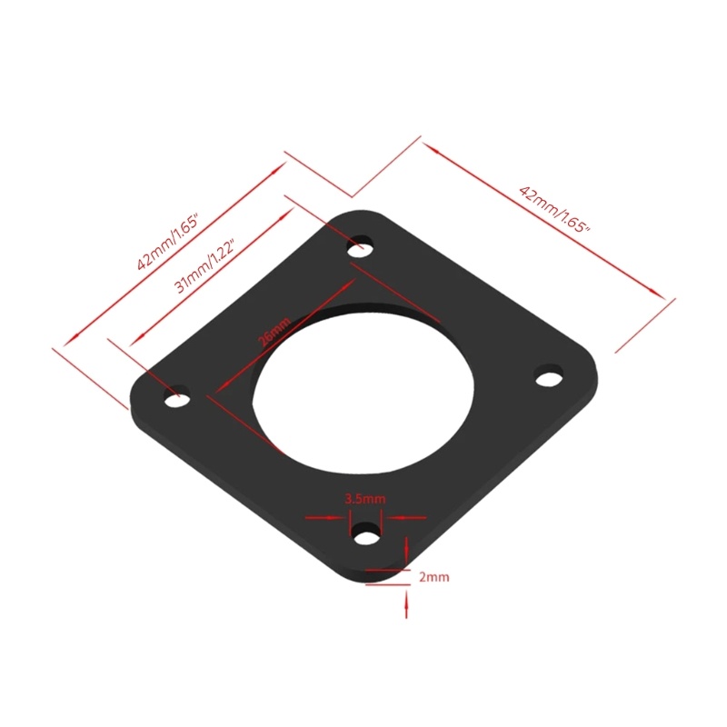 Zzz 42stepper Motor Silicone Shock Absorb Spacer Tebal 2MM Isolasi Getaran Tahan Abrasi Untuk Printe 3D