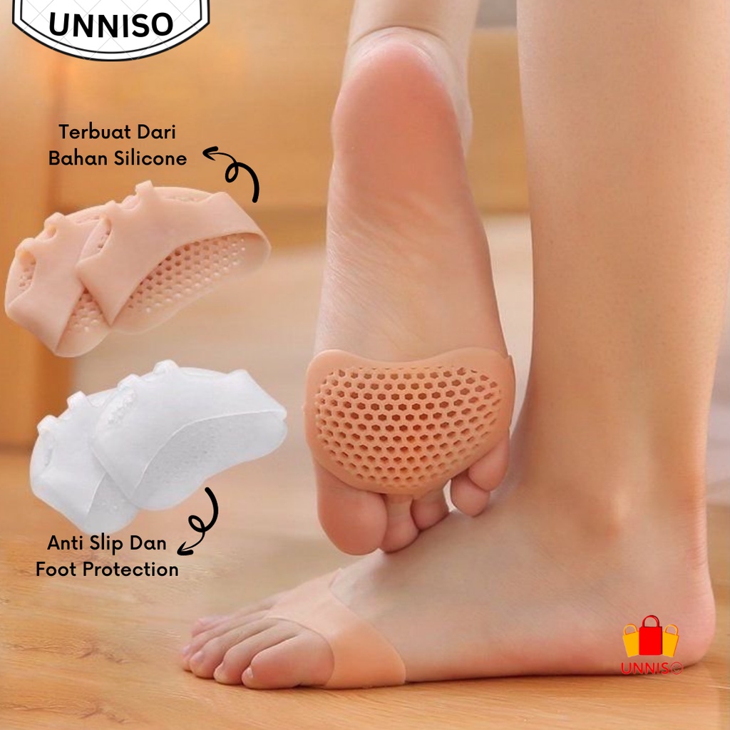 UNNISO - Bantalan Silicone Kaki Depan Insole Gel Anti Sakit Sepasang