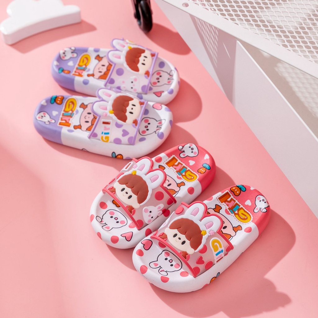 Sendal Anak Perempuan GIRL Lucu Nyaman Bagus Sendal Karet Anti Slip Comfort Lembut B98