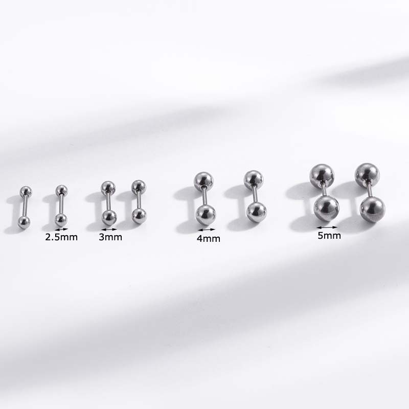 1biji Gaya Sederhana Stainless Steel Helix Rook Pinna Daith Piercing 20Gauge Warna Emas Perak Barbel Lurus