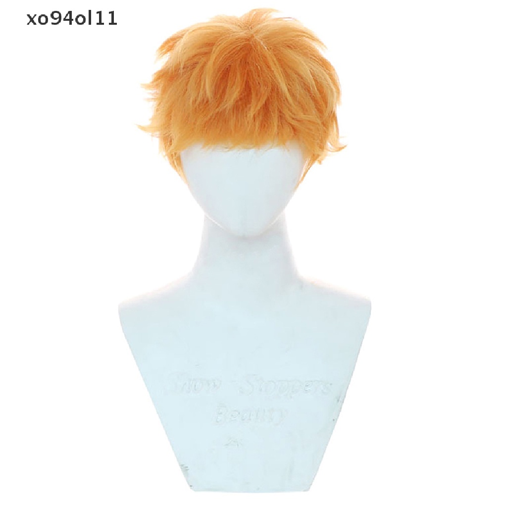 Xo Anime Blue Lock Rensuke Kunigami Cosplay Wig Rambut Orange Pendek Wig Properti Foto OL