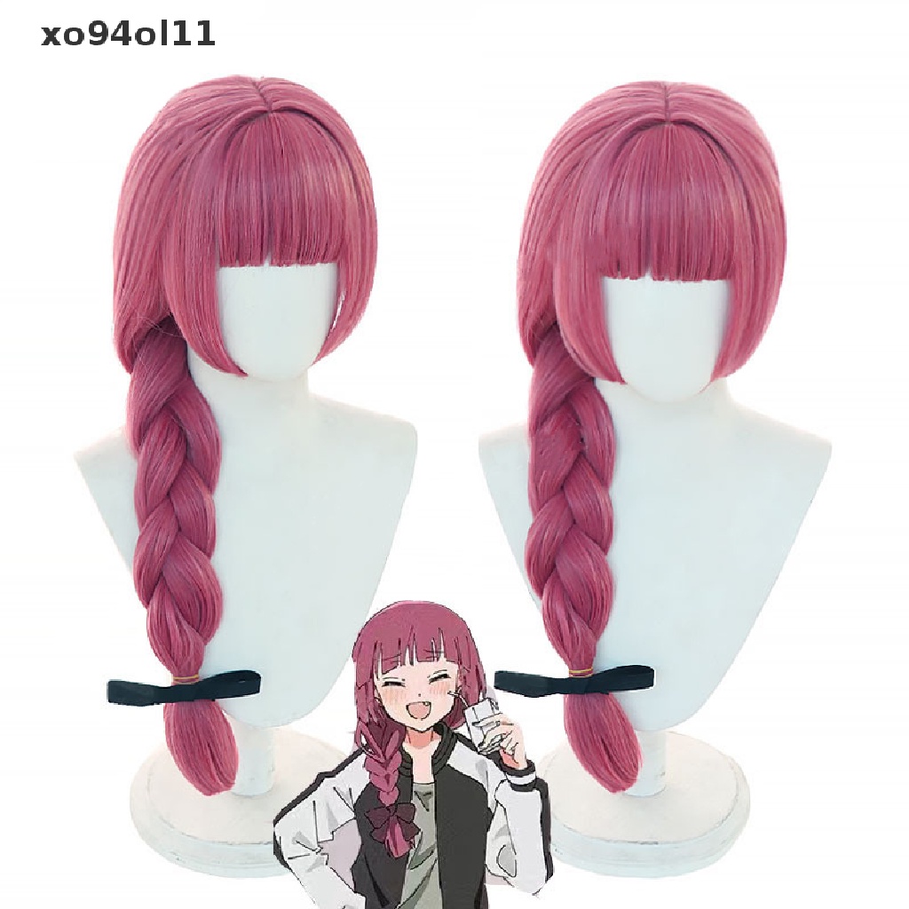 Xo 1Pc Wig Cosplay Hiroi Kikuri Anime Bocchi The Rock! Kepang Panjang 75cm Rose Pink OL