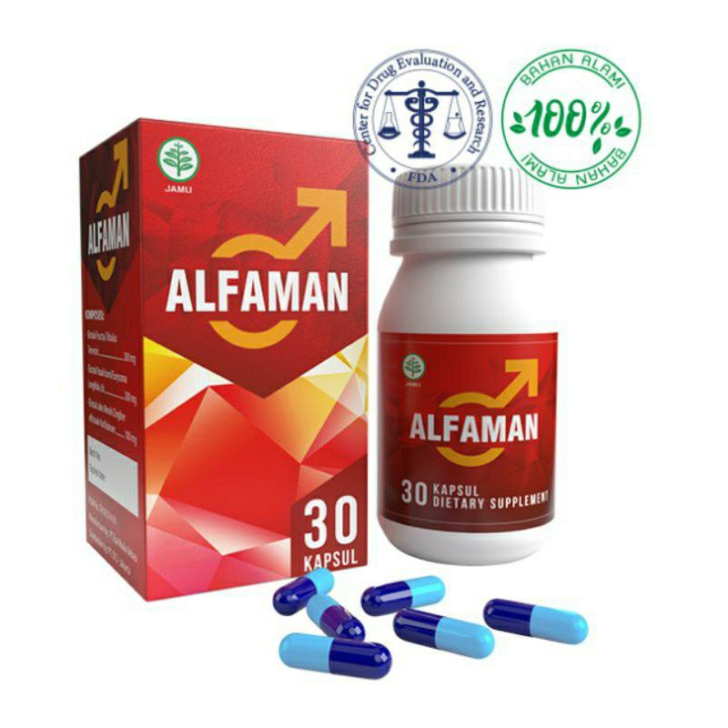 100% ORIGINAL Alfaman Asli Original Pembesar No.1 Suplemen Pria Bpom