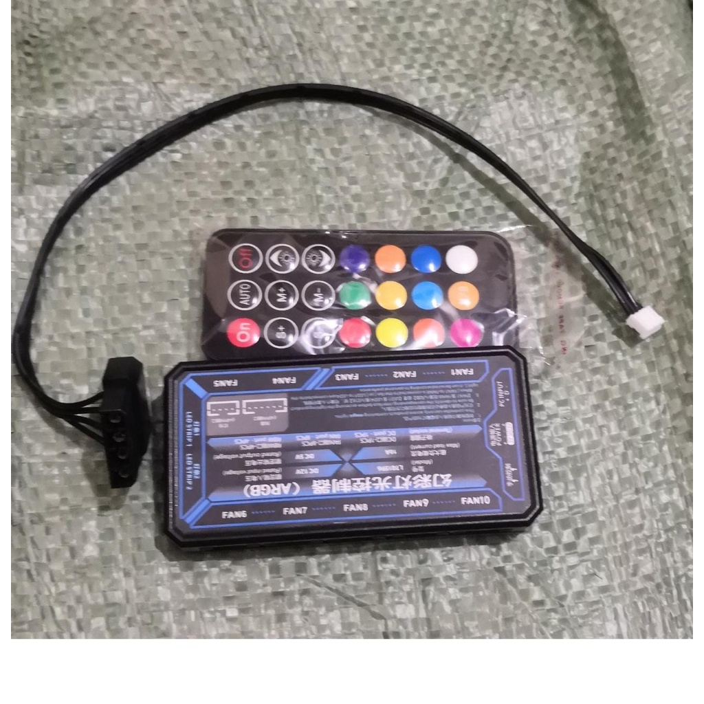 FAN CONTROLLER 10 PORT DENGAN REMOTE UNTUK FAN CASE RGB  VN 4