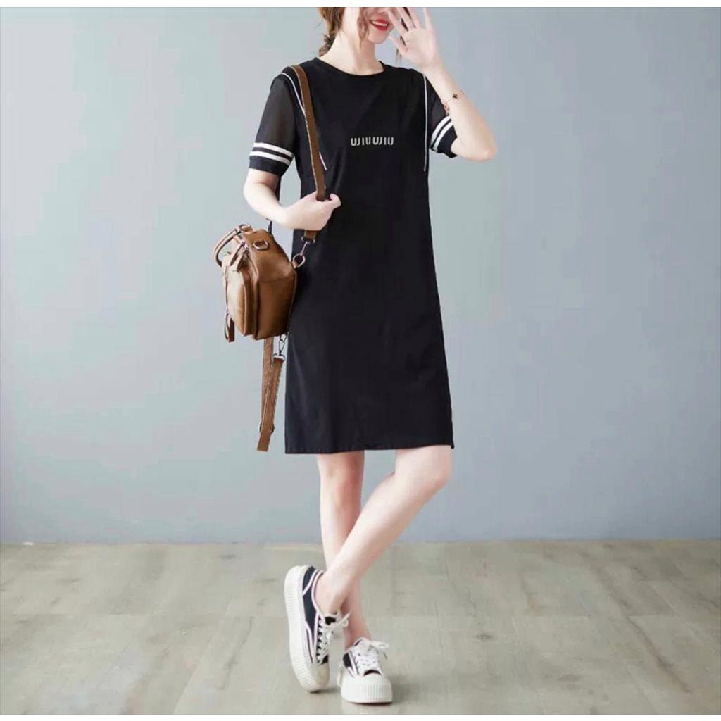 DRESS FASHION KOREA STYLE BAHAN PREMIUM BANGKOK BKK,3640