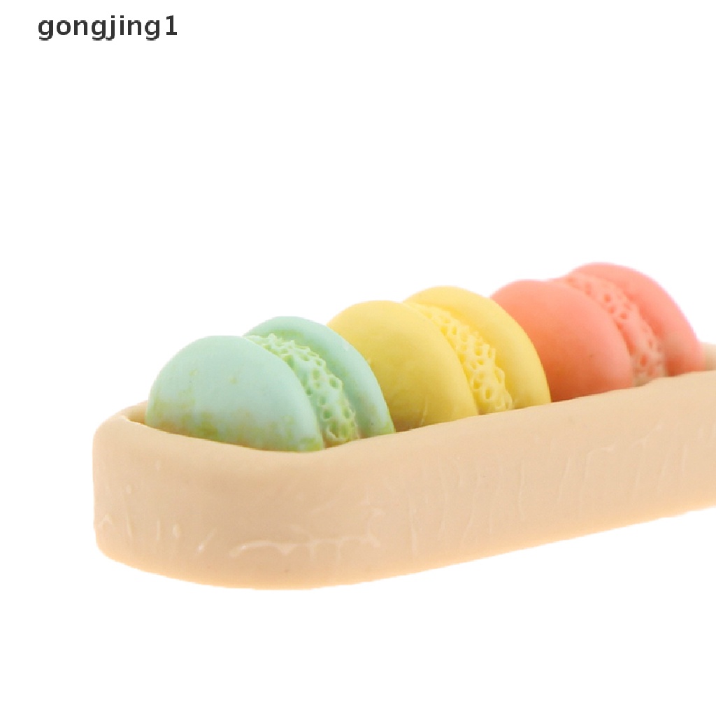 Ggg 10pcs Dekorasi Dapur Rumah Boneka Miniatur Macaroon Makanan Dessert Biskuit Snack Mainan ID