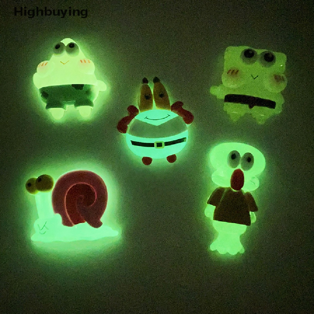 Hbid 1Pcs Fluorescence Mini Kartun Resin Mainan DIY Handmade Perhiasan Aksesoris Miniatur Dekorasi Lucu Ornamen Hadiah Glory