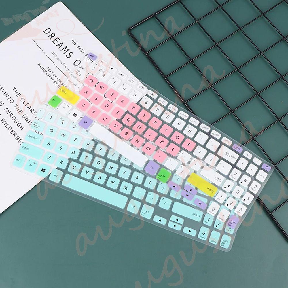 Agustinina Cover Keyboard Melambung Bernapas Silikon Pelindung Aksesoris Laptop 15.6 inch Untuk Asus S15 S5300U Pelindung Cover