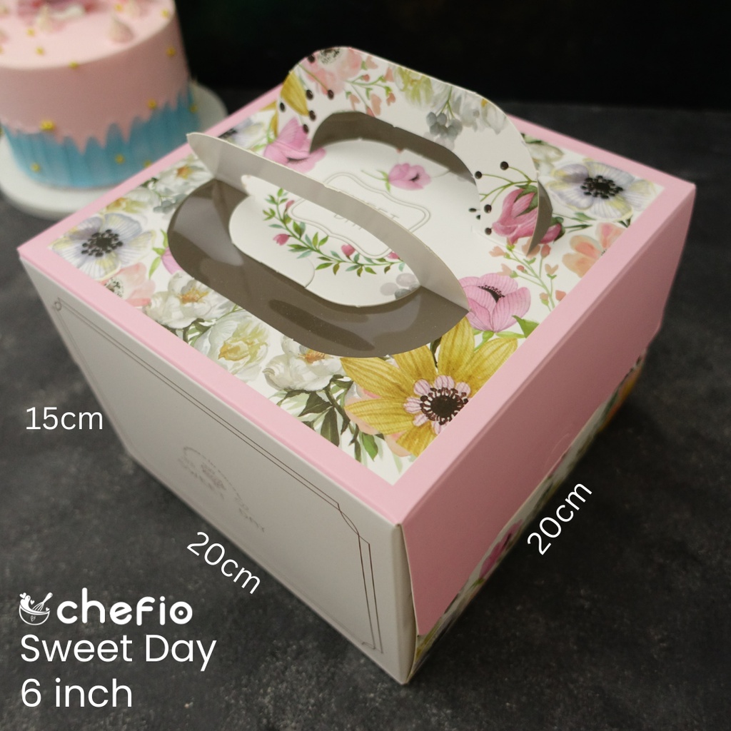 Cake Box Mika Handle Kotak Kue Tart Ulang Tahun Dus Tinggi Box Kado