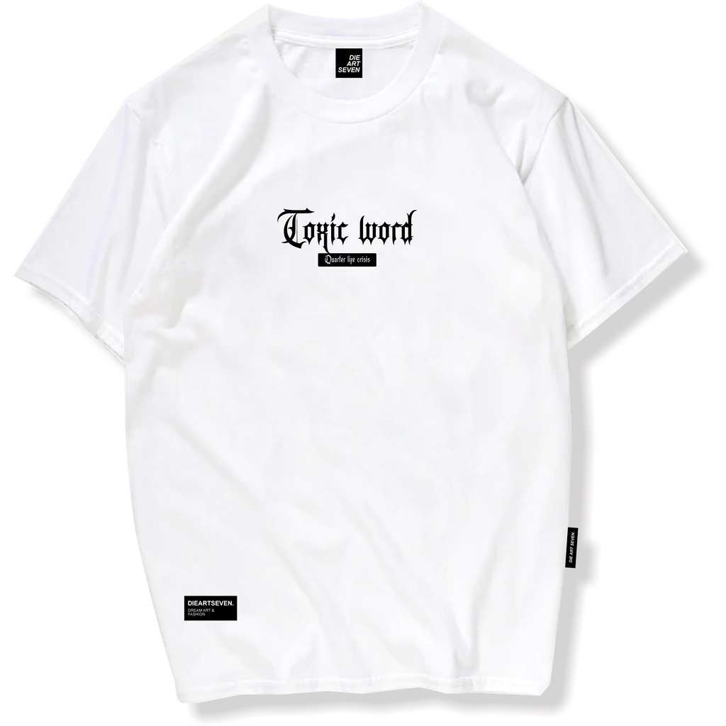 Kaos pria distro pakaian pria atasasn kaos distro art toxic tshirt white
