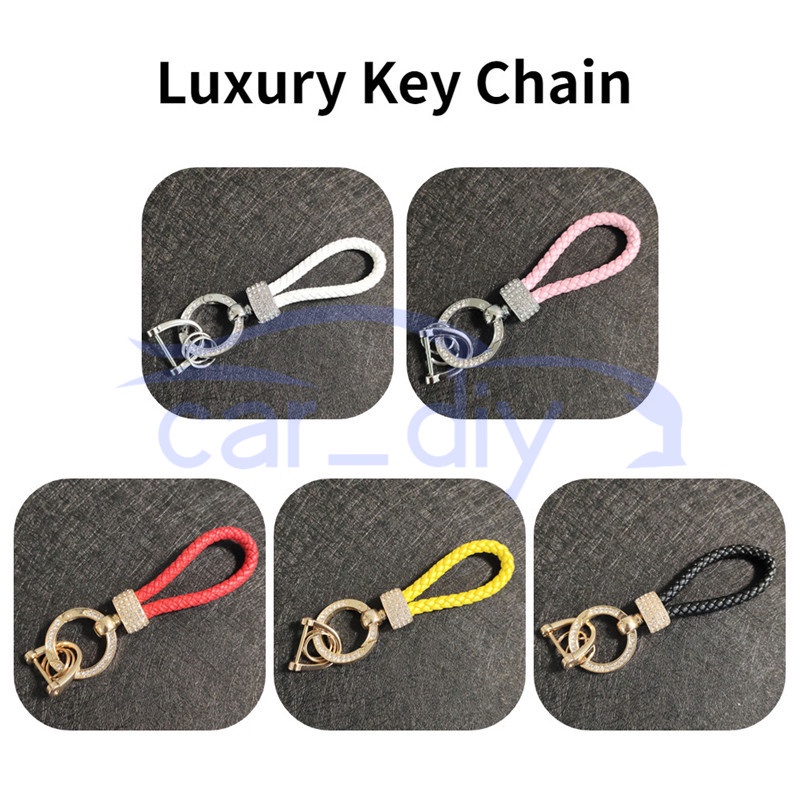 Gantungan Kunci Kemewahan Liontin Logam Lanyard Berwarna-warni Dengan Anti-hilang Nomor Plat Untuk Mobil Sepeda Motor Remote Key Bag Dekorasi Hadiah Elegan Gift Keychain