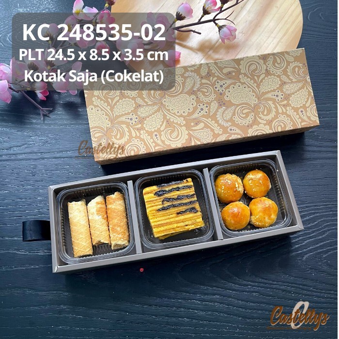 

5 Pcs KC 248535 COKELAT Kotak Packaging Hampers Lebaran Idul Fitri