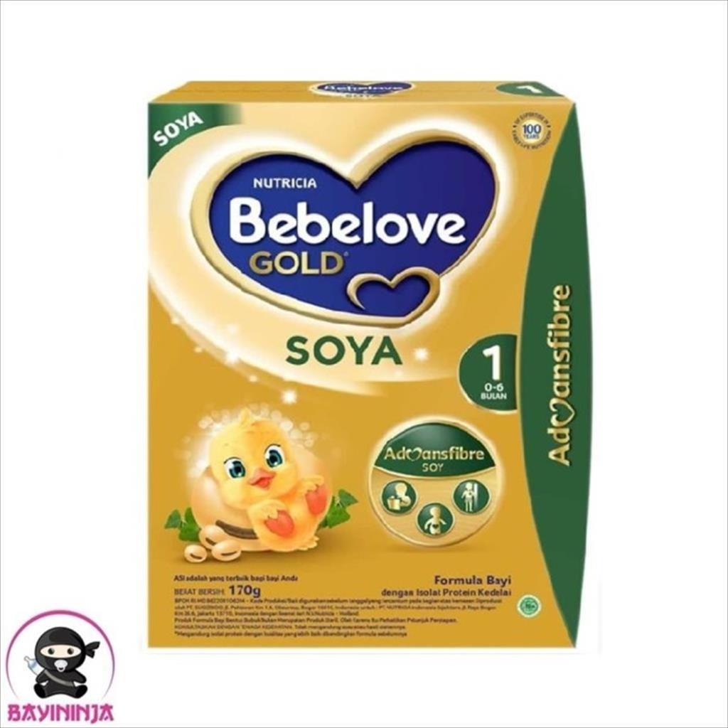 BEBELOVE Gold Soya 1 Susu Formula Bayi 0 to 6 Bulan Box 170 g