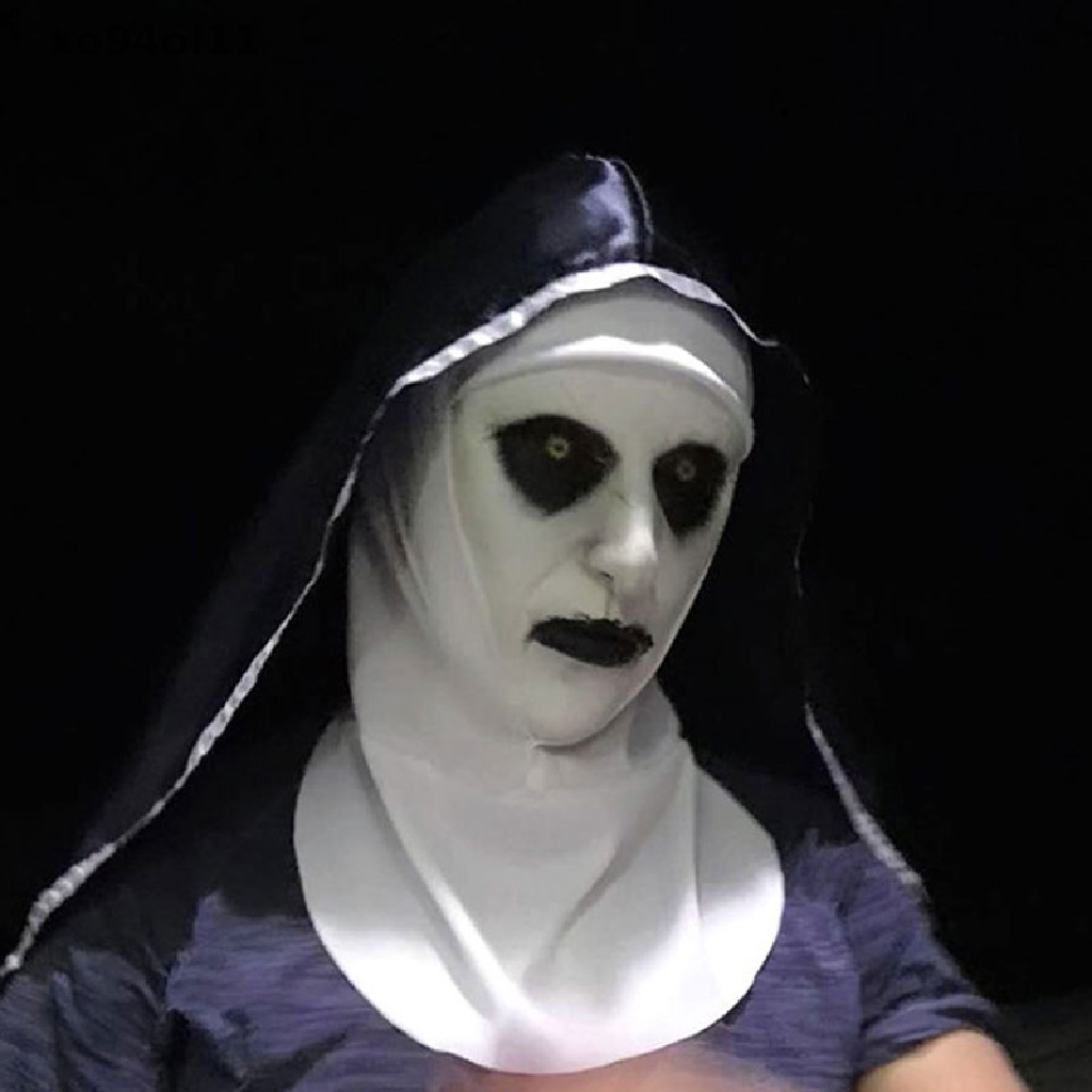 Xo Topeng Lateks The Horror Mengerikan Nun Dg Kerudung Valak Cosplay Untuk Kostum Halloween OL