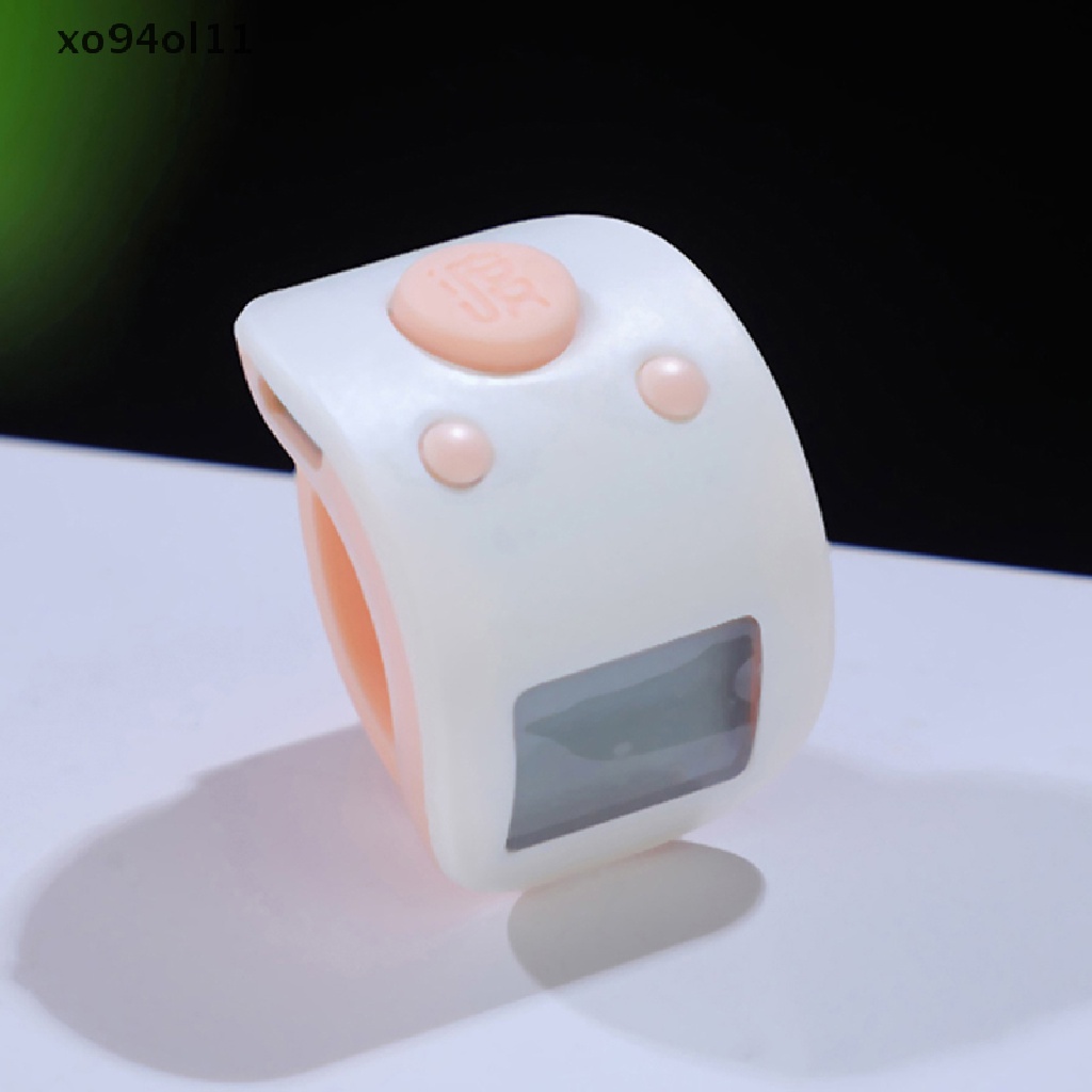 Xo Cincin Jari Elektronik LCD Digital Mini Hand Tally Counter 9digi Sholat Rechargeable Counters Clicker OL