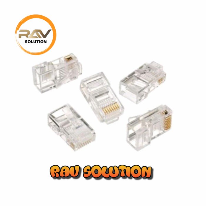 Connector Rj45 cat 5 / konektor Rj45 / konektor murah / konektor cat 5 - SET A