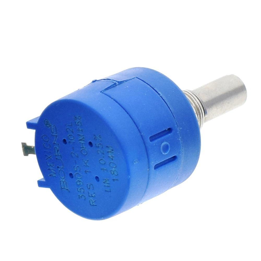Populer 2pcs 3590S-2-103L Potensiometer Tahan Lama100 200 500 ohm 10ring Ketahanan Yang Dapat Disesuaikan