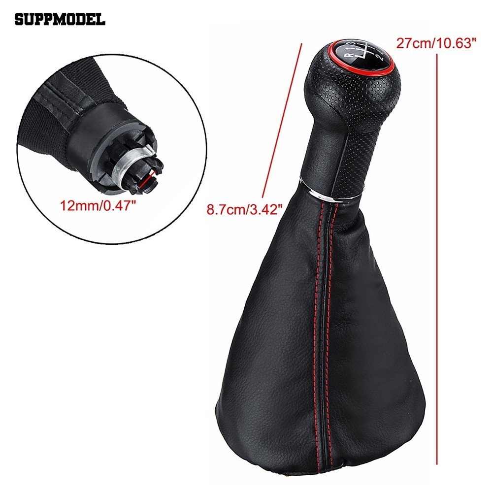 Suppmodel 5per6speed Car Gear Shift Knob Boot Gaiter Lever Cover Protector Untuk Polo Golf